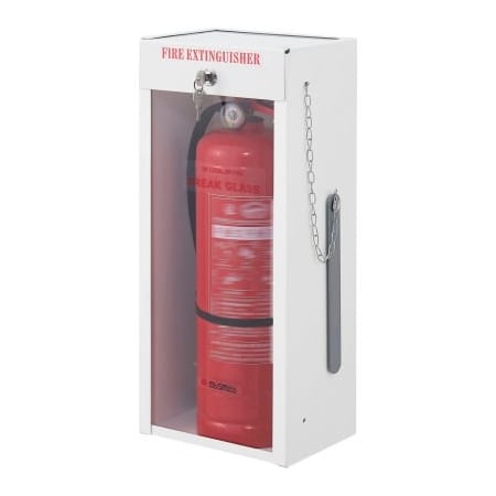 GEC Global Industrial Fire Extinguisher Cabinet, Surface Mount, Lockable, Fits 2-1/2-5 Lbs. 670600